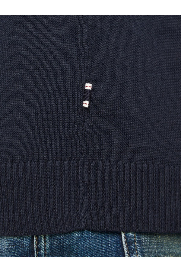 JJEBASIC KNIT CREW NECK NOOS - ΜΠΛΕ