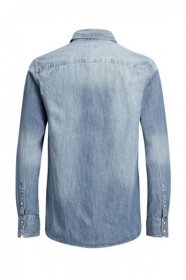 JJESHERIDAN SHIRT L/S NOOS - ΜΠΛΕ