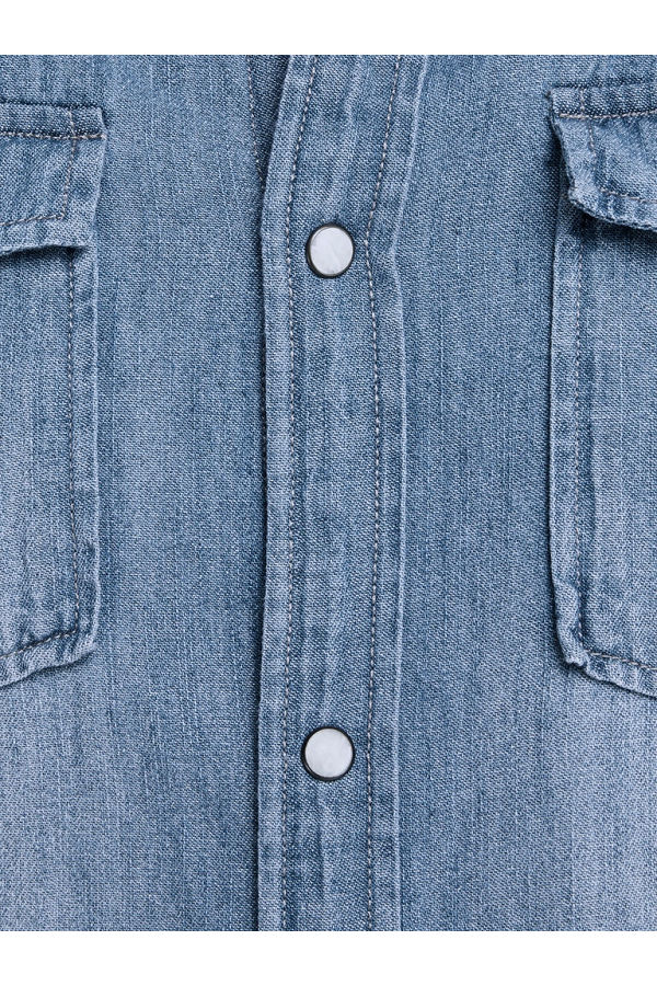 JJESHERIDAN SHIRT L/S NOOS - ΜΠΛΕ