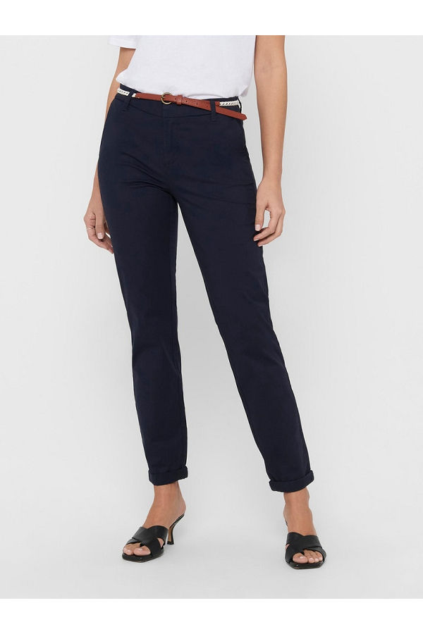 ONLBIANA LIFE COTTON BELT CHINO CC PNT - ΜΠΛΕ