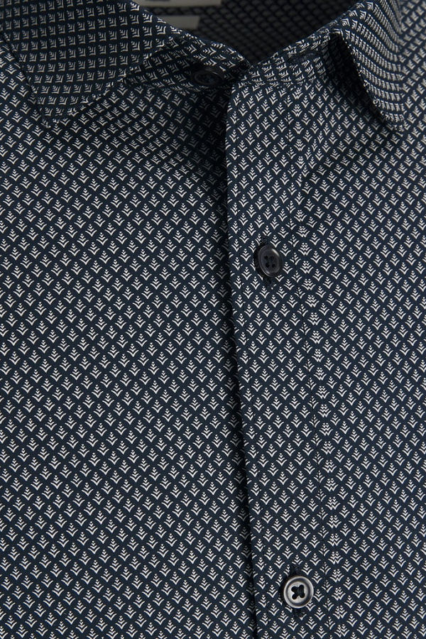 JPRBLACARDIFF PRINT SHIRT L/S PS SS23 - ΜΠΛΕ