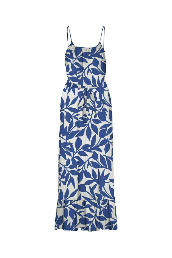VMEASY 7/8 STRAP DRESS WVN GA - ΜΠΛΕ