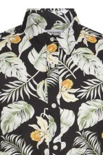 JJCHILL AOP SHIRT SS - ΜΑΥΡΟ
