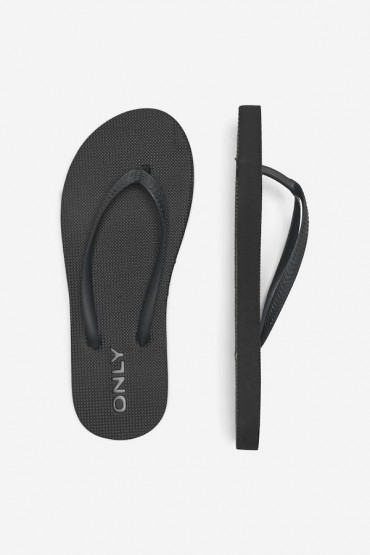ONLLUCY SOLID FLIP FLOP - ΜΑΥΡΟ