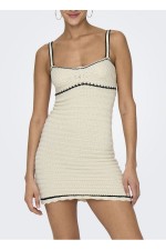 ONLMINNIE LIFE SL SWEETHEART DRESS KNT - ΛΕΥΚΟ