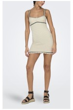 ONLMINNIE LIFE SL SWEETHEART DRESS KNT - ΛΕΥΚΟ
