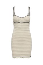 ONLMINNIE LIFE SL SWEETHEART DRESS KNT - ΛΕΥΚΟ