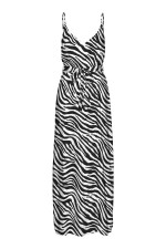 VMEASY JOY SLIT MAXI V-NECK DRESS WV GA - ΜΑΥΡΟ