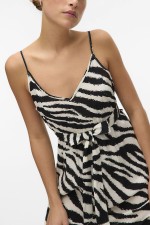 VMEASY JOY SLIT MAXI V-NECK DRESS WV GA - ΜΑΥΡΟ