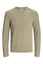 JJEPERFECT KNIT CREW NECK LN - ΜΠΕΖ