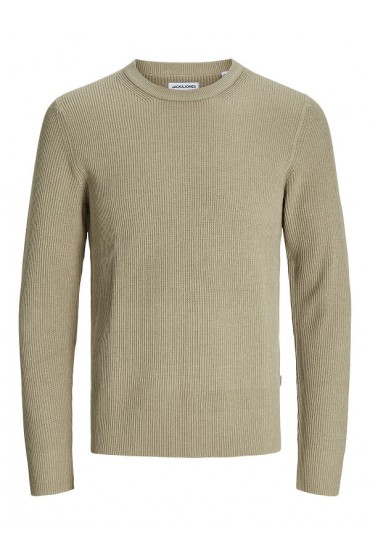 JJEPERFECT KNIT CREW NECK LN - ΜΠΕΖ