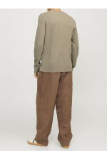 JJEPERFECT KNIT CREW NECK LN - ΜΠΕΖ
