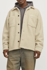 JORNEWTON TEDDY OVERSHIRT LS LN - ΜΠΕΖ