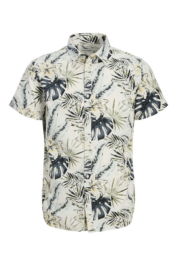 JJHAWAII AOP SHIRT SS - ΛΕΥΚΟ