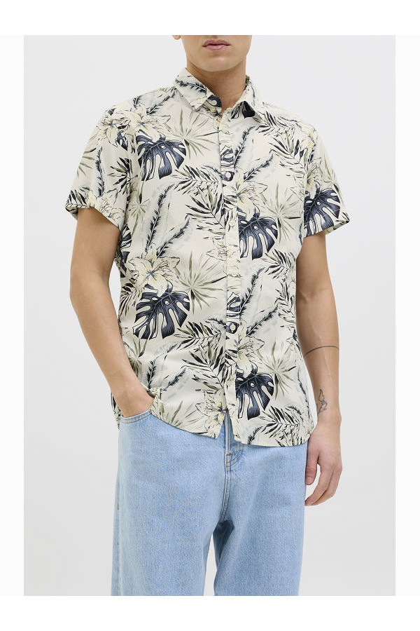 JJHAWAII AOP SHIRT SS - ΛΕΥΚΟ