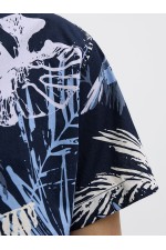 JJHAWAII AOP SHIRT SS - ΜΠΛΕ