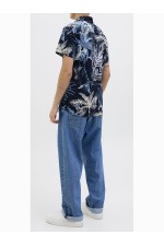JJHAWAII AOP SHIRT SS - ΜΠΛΕ