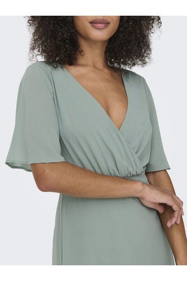 ONLSTAR LIFE S/S MIA MAXI DRESS PTM - ΠΡΑΣΙΝΟ