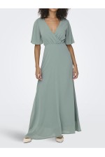 ONLSTAR LIFE S/S MIA MAXI DRESS PTM - ΠΡΑΣΙΝΟ