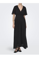 ONLSTAR LIFE S/S MIA MAXI DRESS PTM - ΜΑΥΡΟ