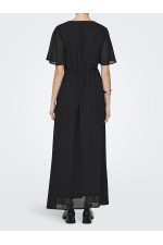 ONLSTAR LIFE S/S MIA MAXI DRESS PTM - ΜΑΥΡΟ