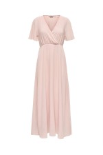ONLSTAR LIFE S/S MIA MAXI DRESS PTM - ΡΟΖ