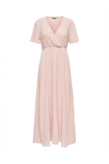 ONLSTAR LIFE S/S MIA MAXI DRESS PTM - ΡΟΖ