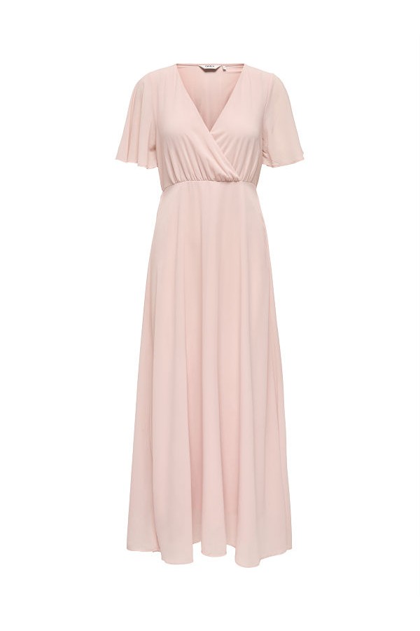 ONLSTAR LIFE S/S MIA MAXI DRESS PTM - ΡΟΖ