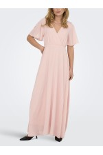 ONLSTAR LIFE S/S MIA MAXI DRESS PTM - ΡΟΖ