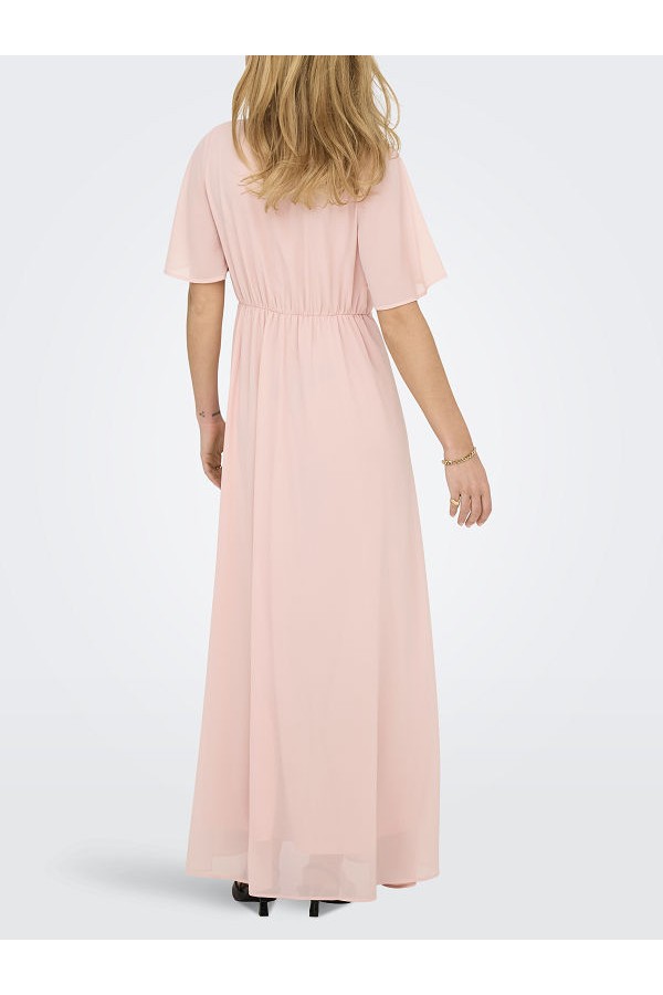 ONLSTAR LIFE S/S MIA MAXI DRESS PTM - ΡΟΖ