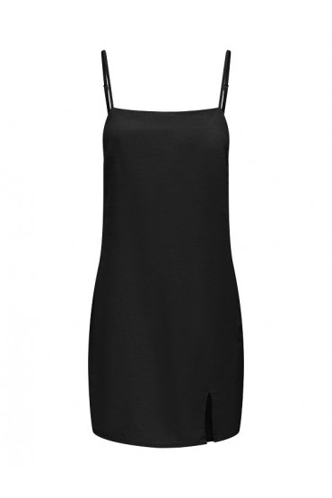 ONLCARO JAKIRI LINEN BLEND DRESS WVN - ΜΑΥΡΟ