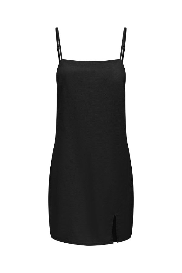 ONLCARO JAKIRI LINEN BLEND DRESS WVN - ΜΑΥΡΟ