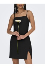 ONLCARO JAKIRI LINEN BLEND DRESS WVN - ΜΑΥΡΟ