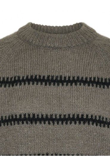 PCSONJA LS O-NECK KNIT PWP MM BC - ΜΑΥΡΟ