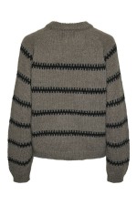 PCSONJA LS O-NECK KNIT PWP MM BC - ΜΑΥΡΟ