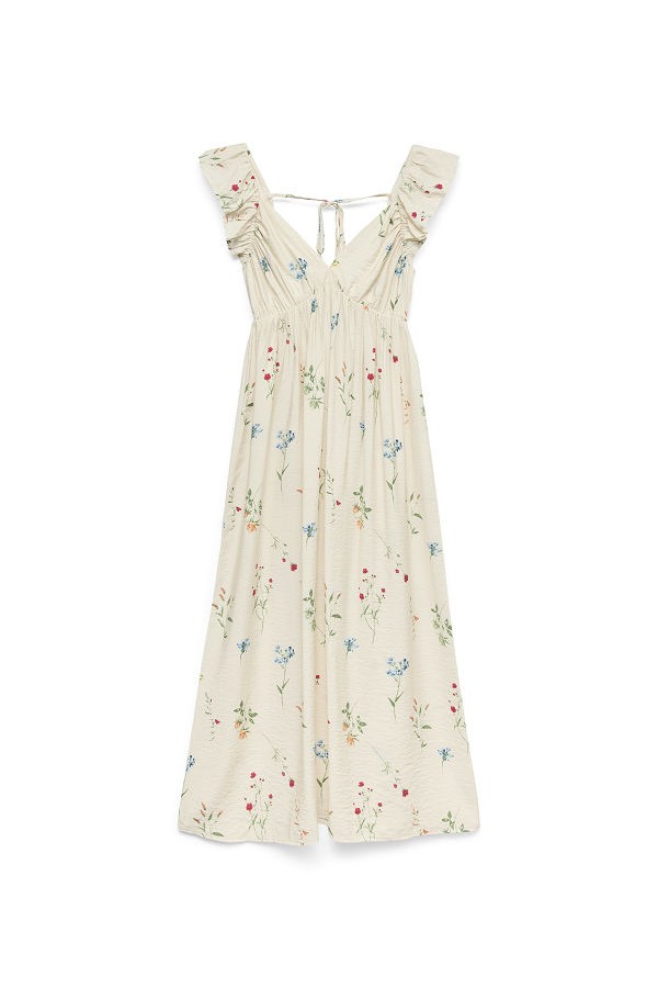 VMJOSIE SL ANKLE FRILL DRESS WVN GA - ΜΠΕΖ