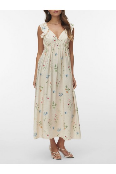 VMJOSIE SL ANKLE FRILL DRESS WVN GA - ΜΠΕΖ