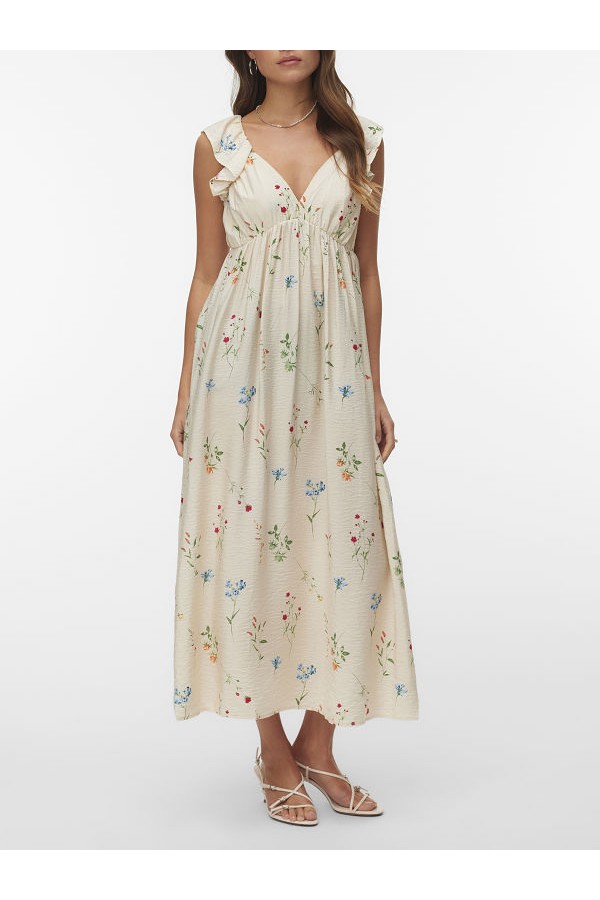 VMJOSIE SL ANKLE FRILL DRESS WVN GA - ΜΠΕΖ