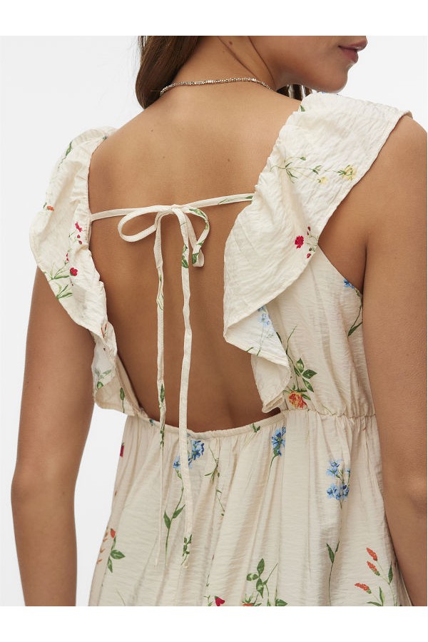VMJOSIE SL ANKLE FRILL DRESS WVN GA - ΜΠΕΖ
