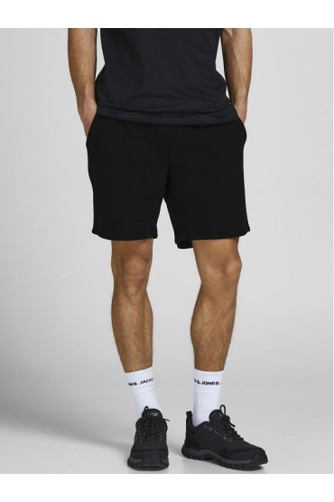 JPSTBRADLEY SWEAT SHORTS SN - ΜΑΥΡΟ