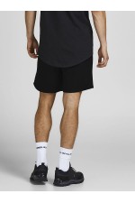 JPSTBRADLEY SWEAT SHORTS SN - ΜΑΥΡΟ
