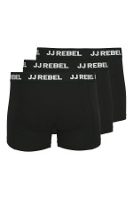 JREBREBEL LOGO TRUNKS 3 PACK NOOS - ΜΑΥΡΟ