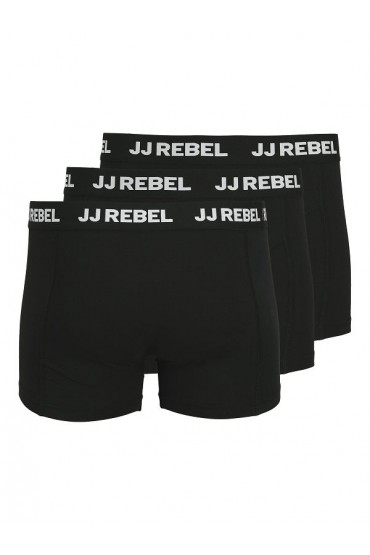 JREBREBEL LOGO TRUNKS 3 PACK NOOS - ΜΑΥΡΟ