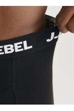 JREBREBEL LOGO TRUNKS 3 PACK NOOS - ΜΑΥΡΟ