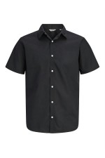JREBGAVIN SOLID SHIRT SS - ΜΑΥΡΟ