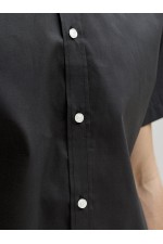 JREBGAVIN SOLID SHIRT SS - ΜΑΥΡΟ
