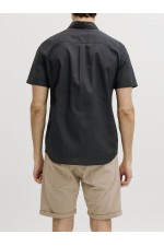 JREBGAVIN SOLID SHIRT SS - ΜΑΥΡΟ