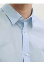 JREBGAVIN SOLID SHIRT SS - ΜΠΛΕ ΑΝΟΙΧΤΟ
