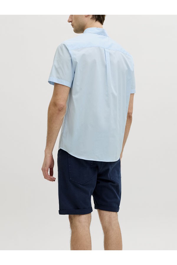 JREBGAVIN SOLID SHIRT SS - ΜΠΛΕ ΑΝΟΙΧΤΟ
