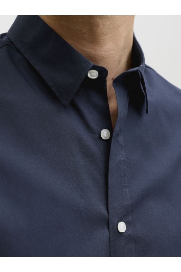 JREBGAVIN SOLID SHIRT SS - ΜΠΛΕ